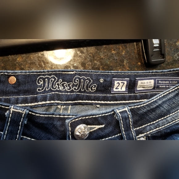 MISS ME women's blue denim jeans size 27"×31" exclusive design for buckle.com - Picture 4 of 14